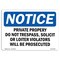 Signmission OSHA Notice Sign, 3.5" H, 5" W, Private Property Dot No Trespass Solicit Sign, Landscape, 10PK OS-NS-D-35-L-17828-10PK - alternate 1